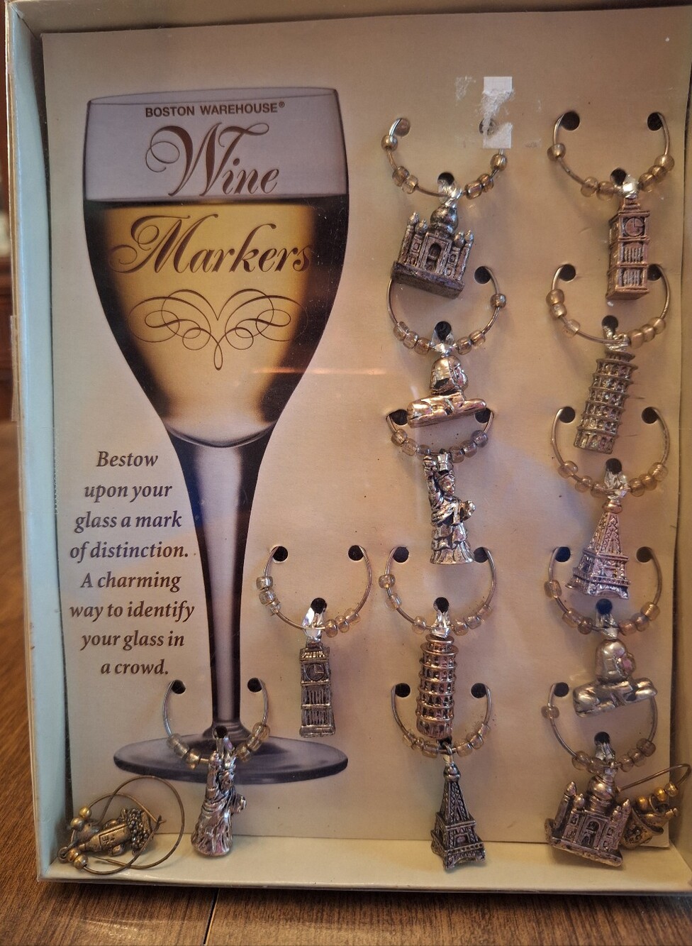 Boston Warehouse Wine Markers-Wonders Of The World